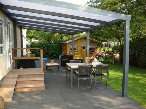 Aluminium Veranda Greenline 500x300 cm antraciet structuur - Lathum