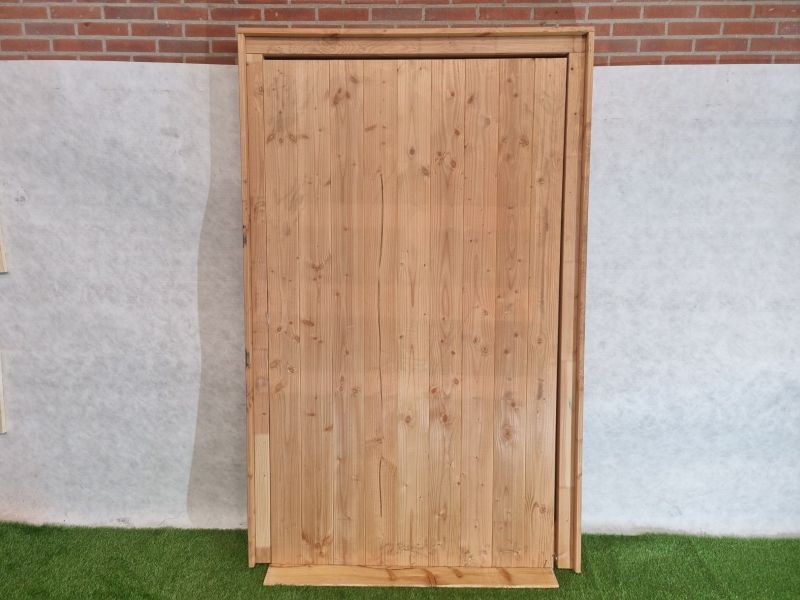 Enkele douglas deur – rechtsdraaiend, inclusief kozijn (219,5 x 138 cm) - SALE25062 Enkele douglas deur – rechtsdraaiend, inclusief kozijn (219,5 x 138 cm) - SALE25062