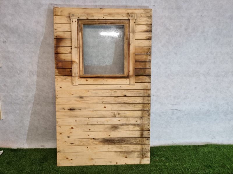 Vast houten paneel met draaikiepraam – 192 x 120 cm - SALE25073 Vast houten paneel met draaikiepraam – 192 x 120 cm - SALE25073