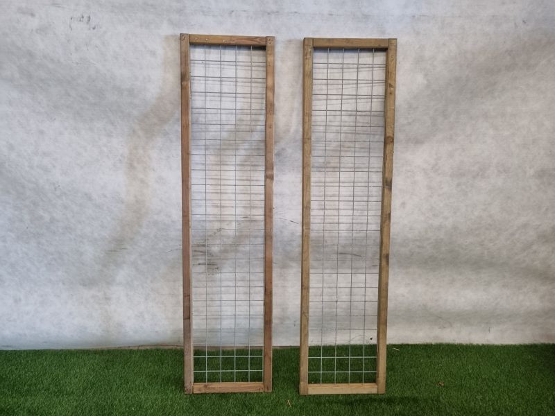 Draadscherm met kader – geïmpregneerd vurenhout (180 x 45,5 cm) - 2 stuks in 1 koop! - SALE25116 Draadscherm met kader – geïmpregneerd vurenhout (180 x 45,5 cm) - 2 stuks in 1 koop! - SALE25116