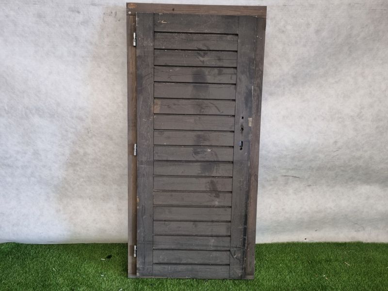 Enkele zwarte deur – met kozijn, linksdraaiend (189 x 91 cm) - SALE25142