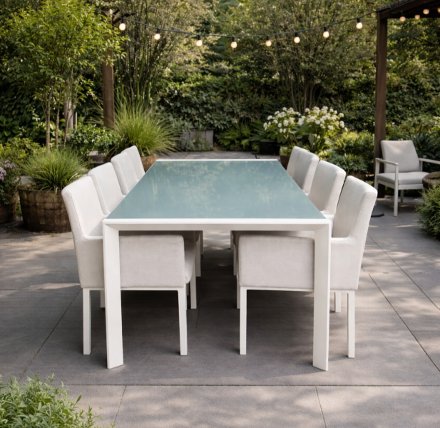 Textileen dinnerset Montgomery wit - Showmodel Numansdorp