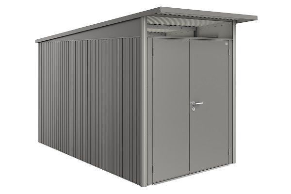 Biohort AvantGarde A4 metalen berging 180x340x222 cm kwartsgrijs met dubbele deur Biohort AvantGarde A4 metalen berging 180x340x222 cm kwartsgrijs met dubbele deur
