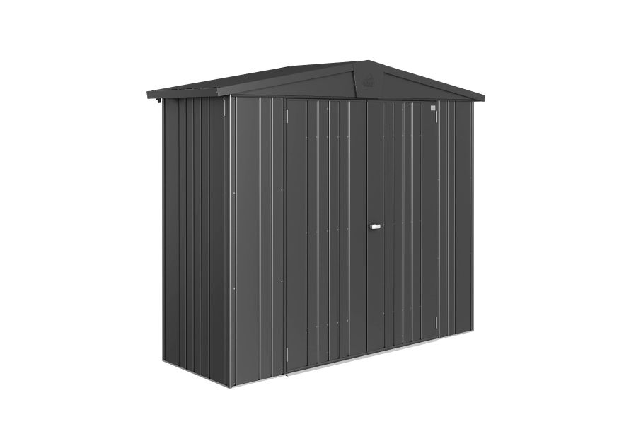 Biohort Europa 2A metalen tuinhuis 244x84x203 cm donkergrijs