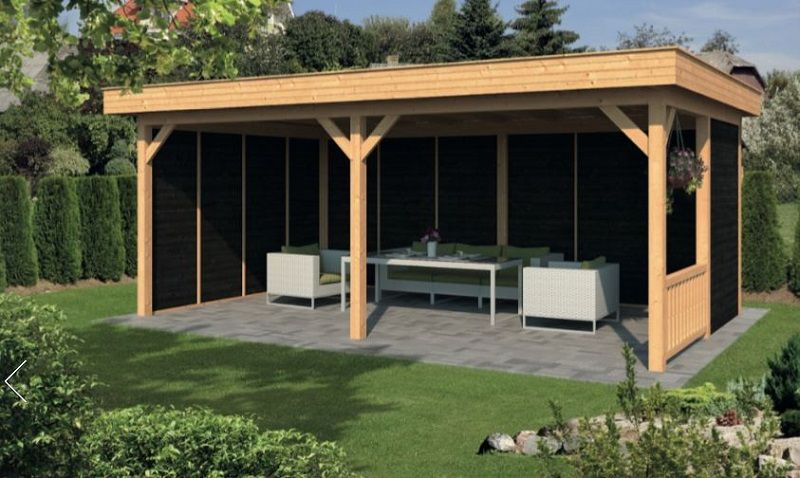 Lariks/Douglas Overkapping Oslo XL type 3 blank 678x430 cm Lariks/Douglas Overkapping Oslo XL type 3 blank 678x430 cm