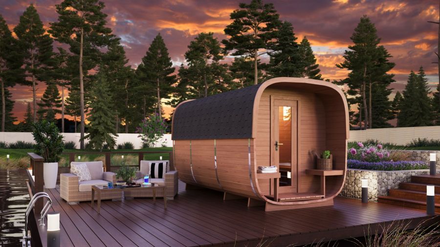 CUBE sauna Rovaniemi 219x390 cm Thermowood CUBE sauna Rovaniemi 219x390 cm Thermowood