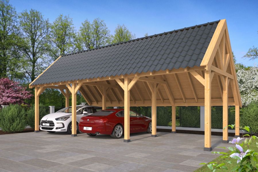 Kapschuur Billund XL Type 5 Red Class Wood 893x460 cm - geïmpregneerd Kapschuur Billund XL Type 5 Red Class Wood 893x460 cm - geïmpregneerd