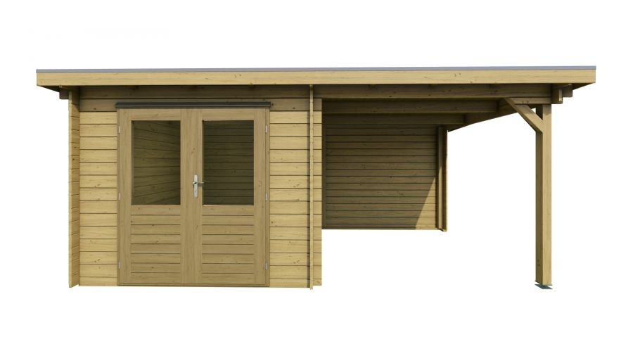 Classicline Blokhut Limburg Geïmpregneerd 250x250 + 250 Classicline Blokhut Limburg Geïmpregneerd 250x250 + 250