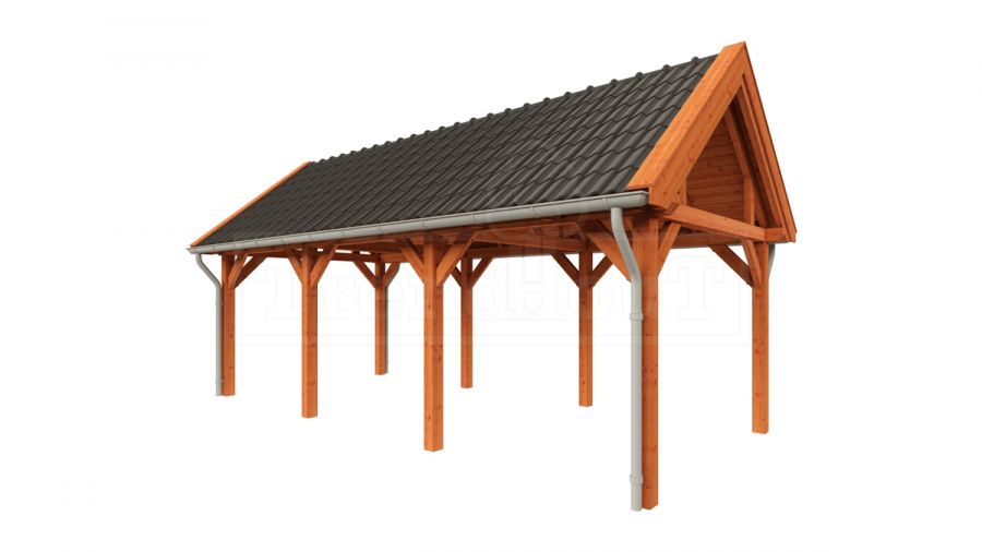 Trendhout Buitenverblijf zadeldak XL 765x380 cm Trendhout Buitenverblijf zadeldak XL 765x380 cm