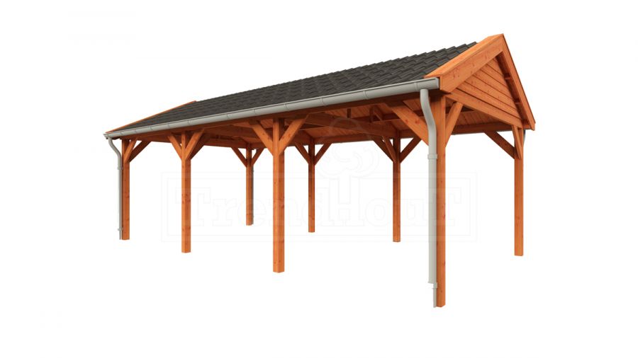 Trendhout Overkapping Zadeldak Betula 750x415 cm
