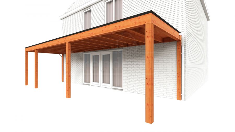 Aanbouwveranda Modena 905x300 cm - model links Aanbouwveranda Modena 905x300 cm - model links