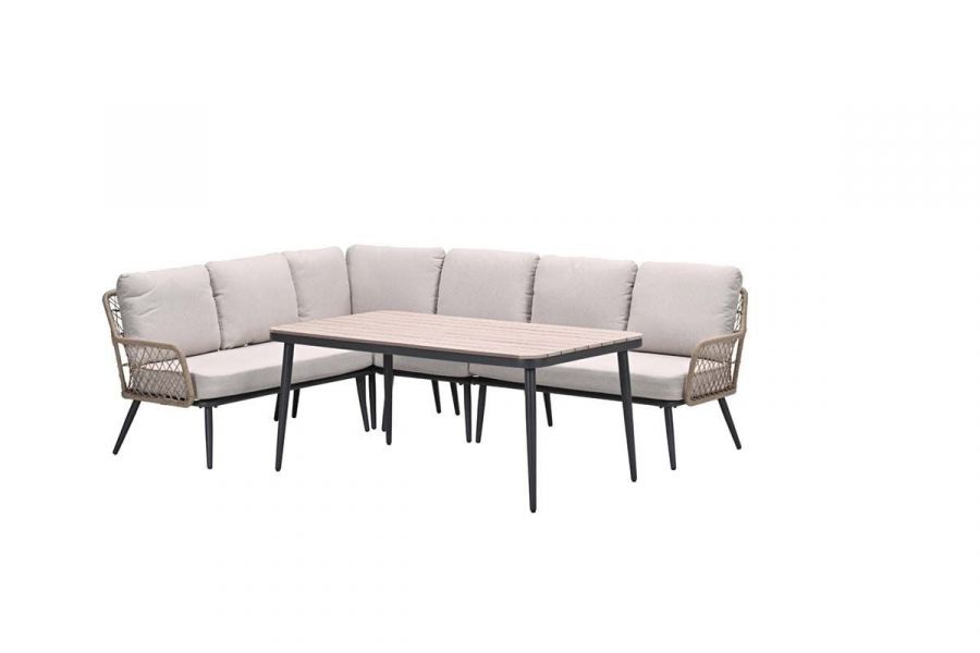 Garden Impressions lounge/dining set Allasio carbon black / desert sand Garden Impressions lounge/dining set Allasio carbon black / desert sand