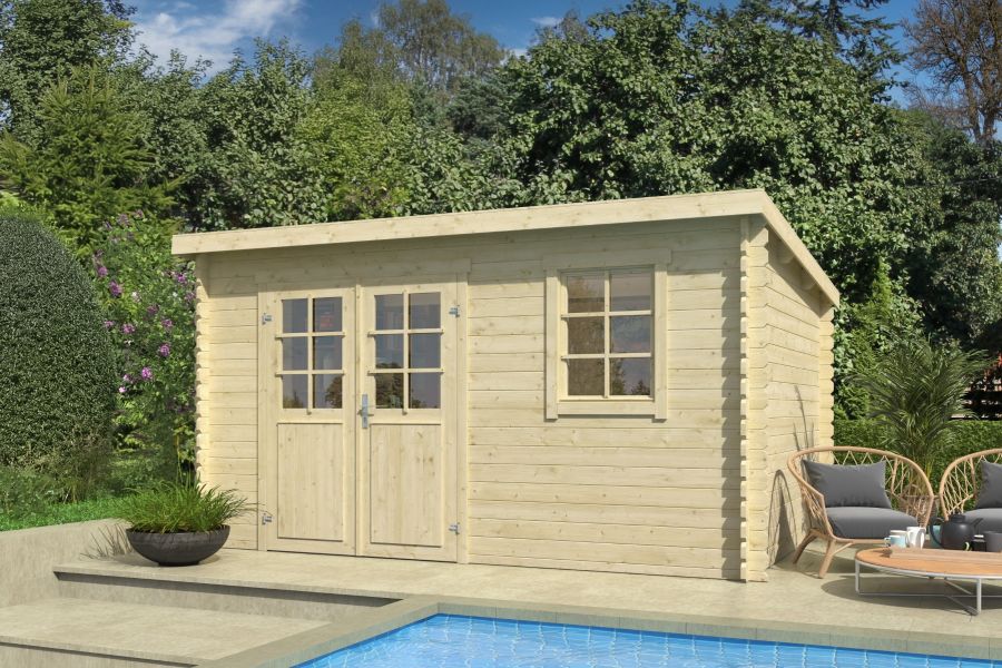 Outdoor Life Amira Blokhut 400x295 cm 28 mm vuren blank