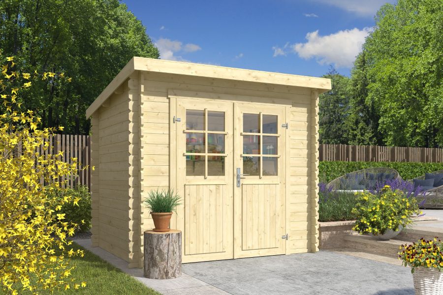 Outdoor Life Indi Blokhut 250x195 cm 28 mm vuren blank