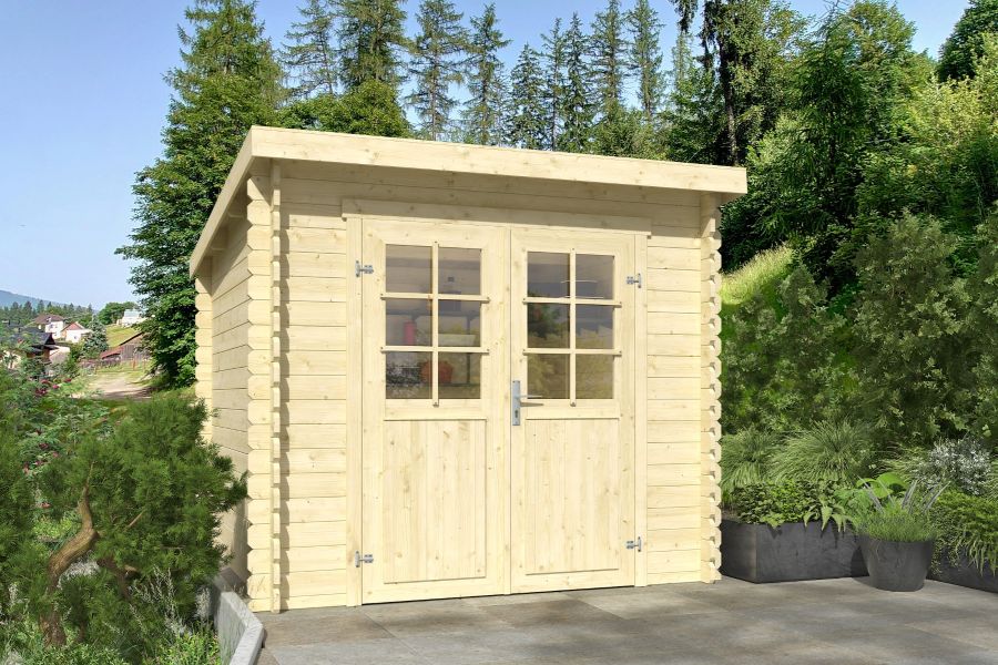 Outdoor Life Indi Blokhut 250x250 cm 28 mm vuren blank