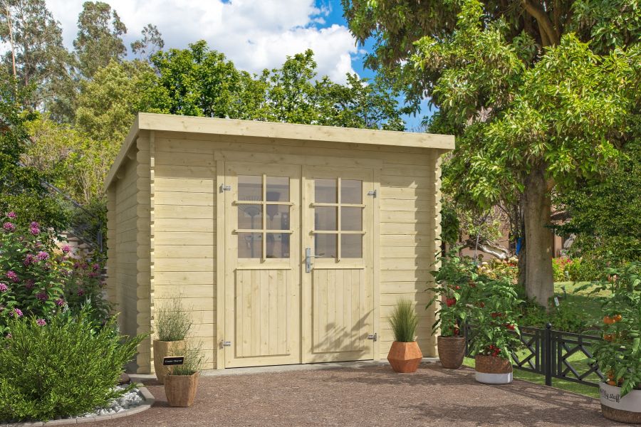 Outdoor Life Nadia Blokhut 295x295 cm 28 mm vuren blank