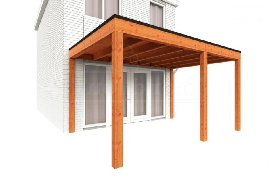 Trendhout Aanbouwveranda Modena 430x365 cm - model rechts Trendhout Aanbouwveranda Modena 430x365 cm - model rechts