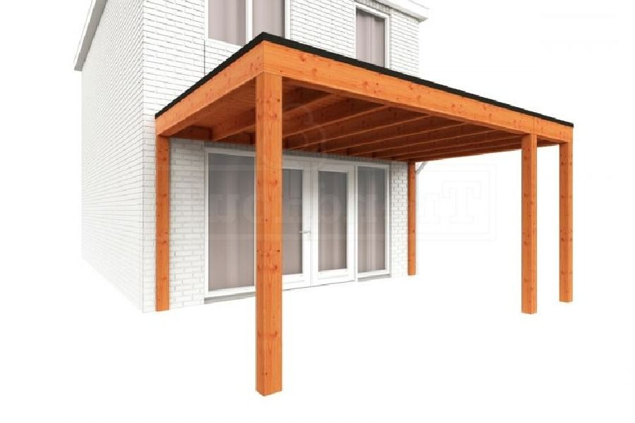 Trendhout Aanbouwveranda Modena 470x365 cm - model rechts Trendhout Aanbouwveranda Modena 470x365 cm - model rechts