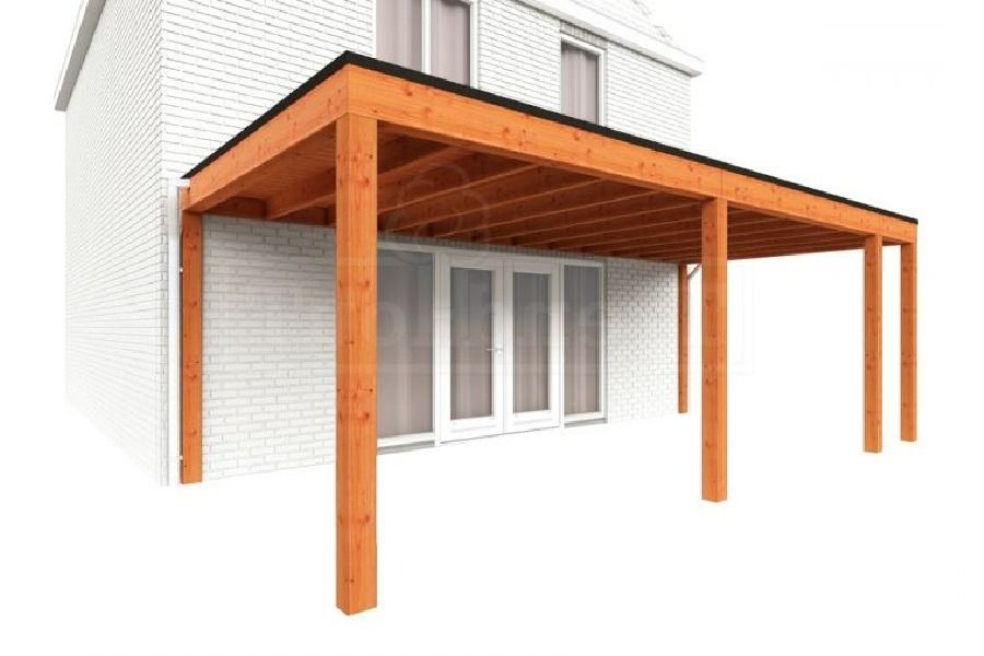 Trendhout Aanbouwveranda Modena 695x365 cm - model rechts Trendhout Aanbouwveranda Modena 695x365 cm - model rechts
