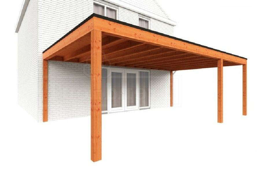 Trendhout Aanbouwveranda Modena 730x485 cm - model rechts Trendhout Aanbouwveranda Modena 730x485 cm - model rechts