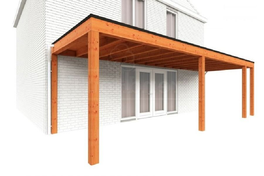 Trendhout Aanbouwveranda Modena 825x300 cm - model rechts Trendhout Aanbouwveranda Modena 825x300 cm - model rechts