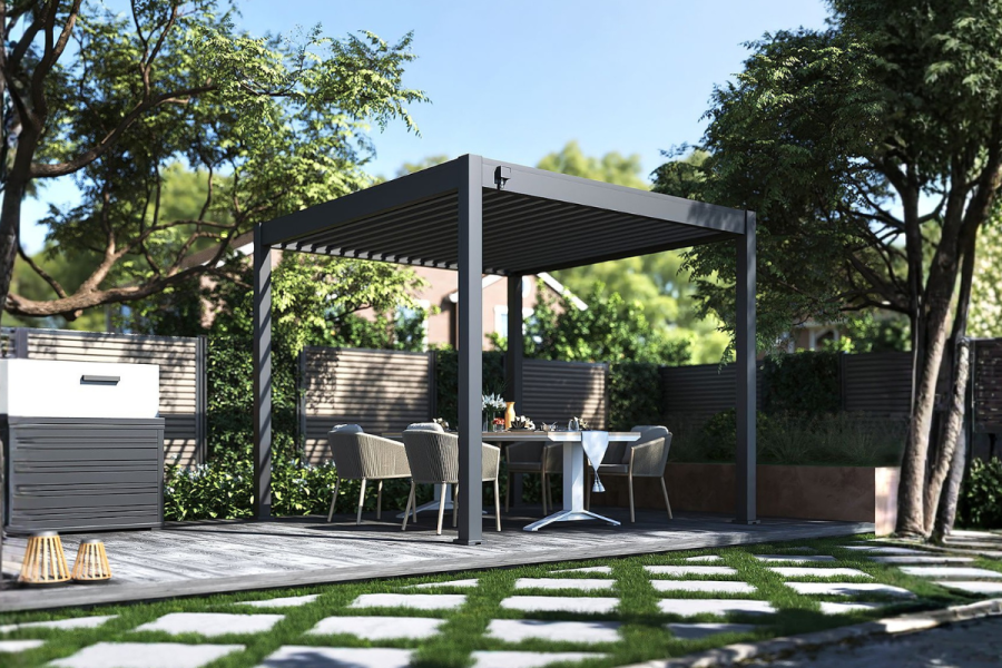 Tuindeco Advance Line vrijstaande aluminium overkapping 300x300x255 cm antraciet