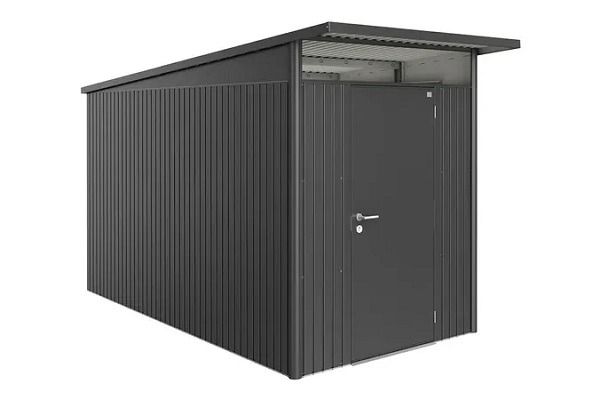 Biohort AvantGarde A4 metalen berging 180x340x222 cm donkergrijs met enkele deur Biohort AvantGarde A4 metalen berging 180x340x222 cm donkergrijs met enkele deur