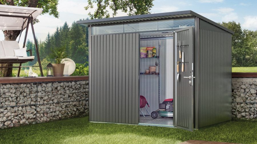 Biohort AvantGarde A5 metalen berging 260x180x218 cm donkergrijs met enkele deur Biohort AvantGarde A5 metalen berging 260x180x218 cm donkergrijs met enkele deur