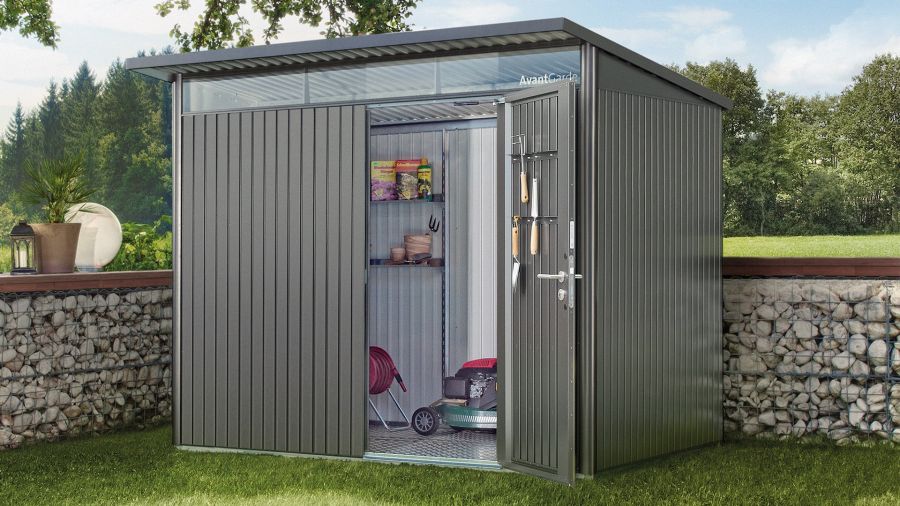 Biohort AvantGarde ECO A6 metalen berging 260x260x220 cm met enkele deur Biohort AvantGarde ECO A6 metalen berging 260x260x220 cm met enkele deur