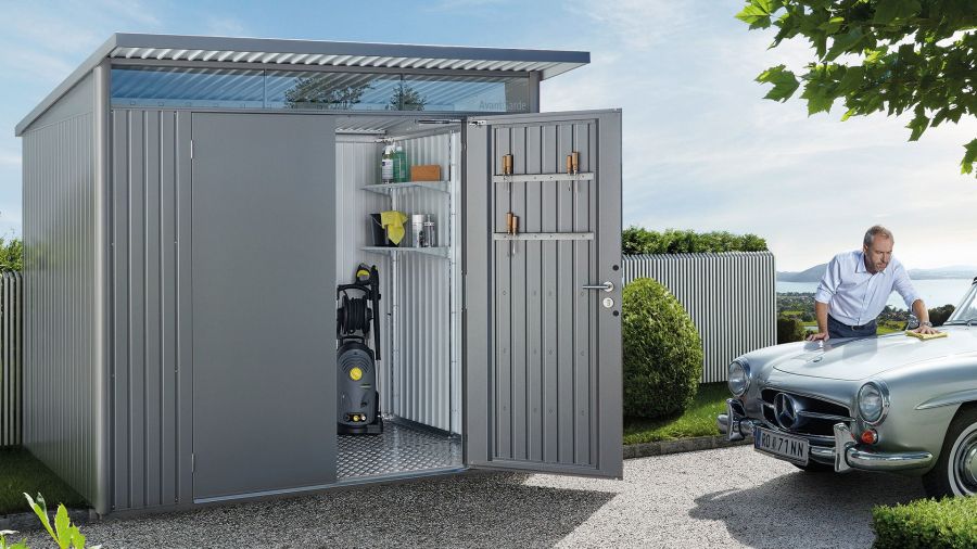 Biohort AvantGarde A7 metalen berging 260x260x218 cm met dubbele deur Biohort AvantGarde A7 metalen berging 260x260x218 cm met dubbele deur