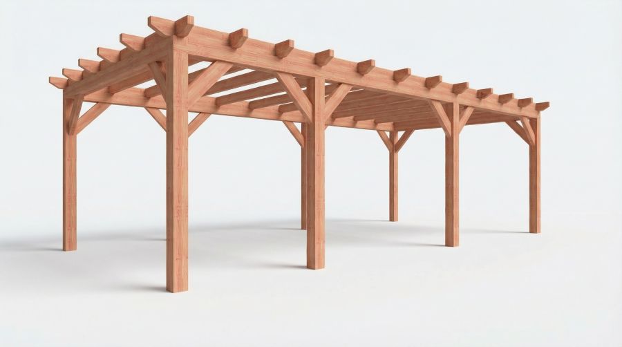 Bouwpakket overkapping 815x410,5 cm fijnbezaagd Douglas Bouwpakket overkapping 815x410,5 cm fijnbezaagd Douglas