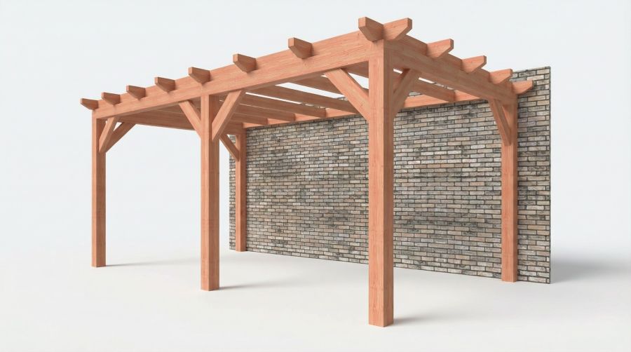 Bouwpakket aanbouwveranda 584x326 cm rechts fijnbezaagd Douglas Bouwpakket aanbouwveranda 584x326 cm rechts fijnbezaagd Douglas