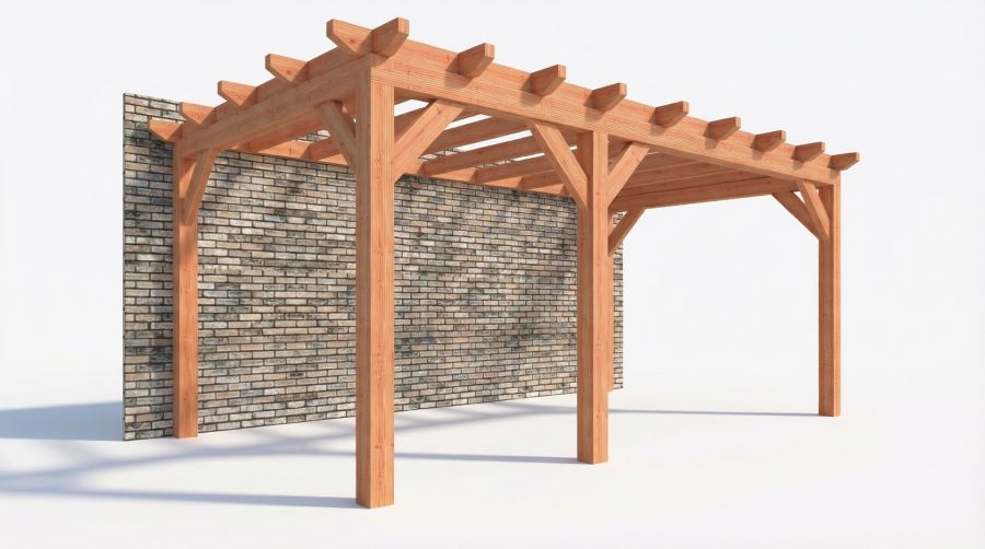 Bouwpakket aanbouwveranda 588,5x326 cm links fijnbezaagd Douglas Bouwpakket aanbouwveranda 588,5x326 cm links fijnbezaagd Douglas