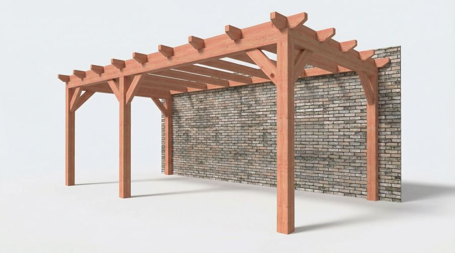 Bouwpakket aanbouwveranda 648,5x326 cm links fijnbezaagd Douglas Bouwpakket aanbouwveranda 648,5x326 cm links fijnbezaagd Douglas