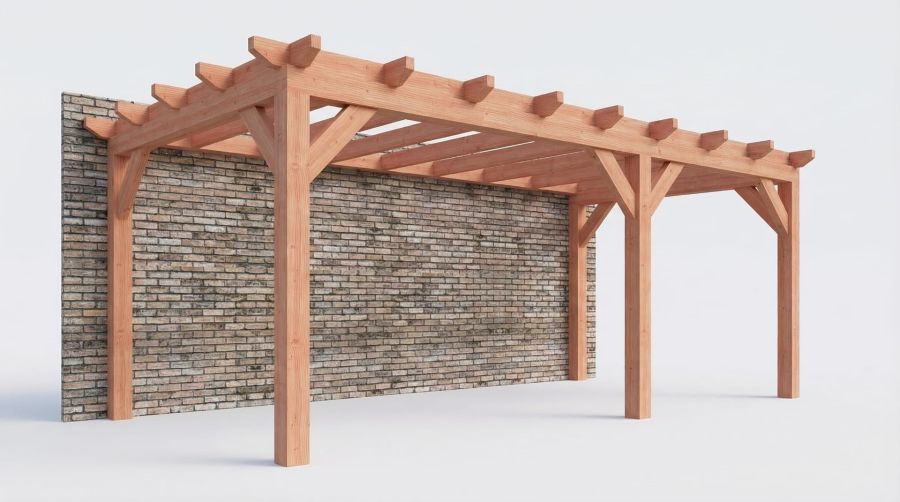 Bouwpakket aanbouwveranda 648,5x326 cm rechts fijnbezaagd Douglas Bouwpakket aanbouwveranda 648,5x326 cm rechts fijnbezaagd Douglas