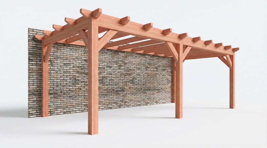 Bouwpakket aanbouwveranda 701,5x326 cm links fijnbezaagd Douglas Bouwpakket aanbouwveranda 701,5x326 cm links fijnbezaagd Douglas