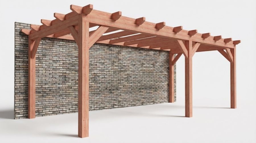 Bouwpakket aanbouwveranda 701,5x326 cm rechts fijnbezaagd Douglas Bouwpakket aanbouwveranda 701,5x326 cm rechts fijnbezaagd Douglas