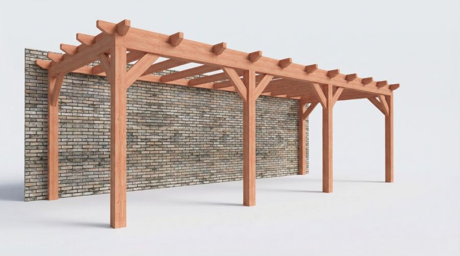 Bouwpakket aanbouwveranda 822x326 cm rechts fijnbezaagd Douglas Bouwpakket aanbouwveranda 822x326 cm rechts fijnbezaagd Douglas