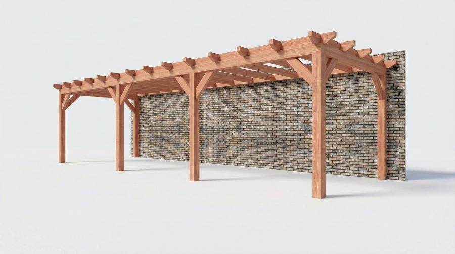 Bouwpakket aanbouwveranda 992,5x326 cm links fijnbezaagd Douglas Bouwpakket aanbouwveranda 992,5x326 cm links fijnbezaagd Douglas