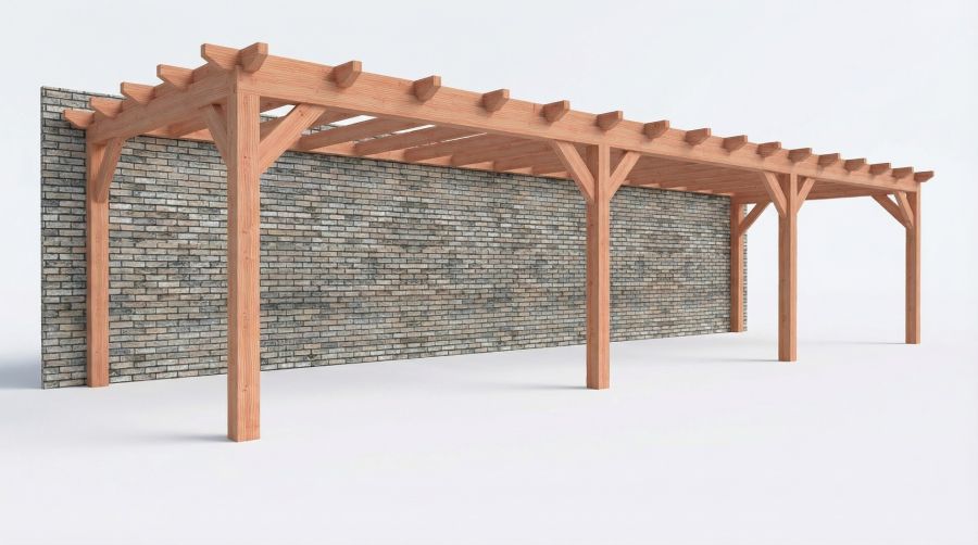 Bouwpakket aanbouwveranda 1121,5x326 cm fijnbezaagd Douglas Bouwpakket aanbouwveranda 1121,5x326 cm fijnbezaagd Douglas
