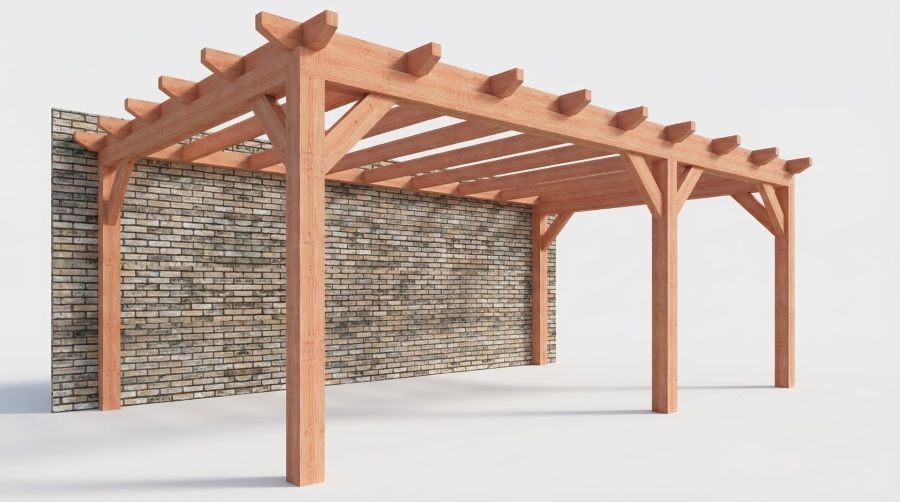 Bouwpakket aanbouwveranda 637x390,5 cm fijnbezaagd Douglas Bouwpakket aanbouwveranda 637x390,5 cm fijnbezaagd Douglas