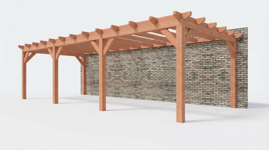 Bouwpakket aanbouwveranda 928x390,5 cm fijnbezaagd Douglas Bouwpakket aanbouwveranda 928x390,5 cm fijnbezaagd Douglas
