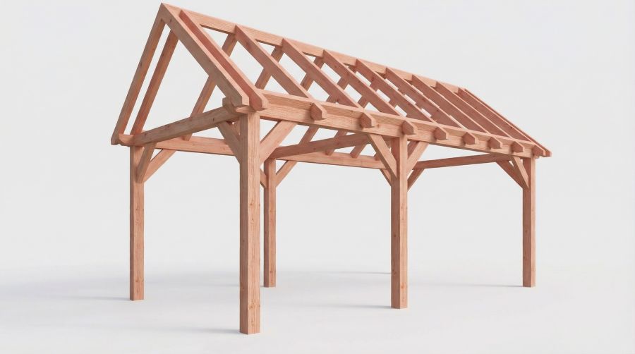 Bouwpakket zadeldak 648,5x346 cm fijnbezaagd Douglas Bouwpakket zadeldak 648,5x346 cm fijnbezaagd Douglas