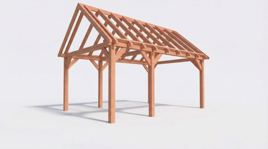 Bouwpakket zadeldak 588,5x410,5 cm fijnbezaagd Douglas Bouwpakket zadeldak 588,5x410,5 cm fijnbezaagd Douglas