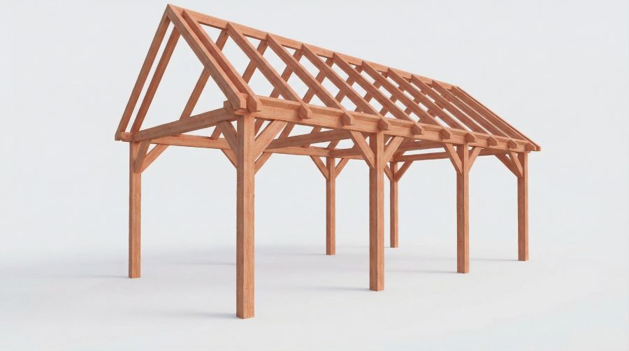 Bouwpakket zadeldak 769x410,5 cm fijnbezaagd Douglas Bouwpakket zadeldak 769x410,5 cm fijnbezaagd Douglas