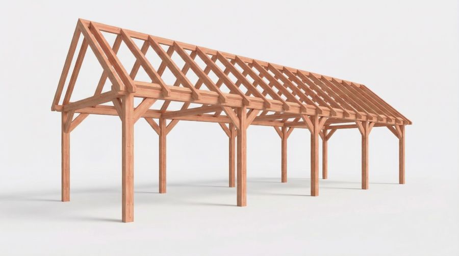 Bouwpakket zadeldak 1219x410,5 cm fijnbezaagd Douglas Bouwpakket zadeldak 1219x410,5 cm fijnbezaagd Douglas