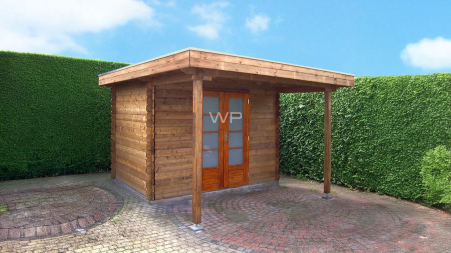 Woodpro Drenthe Tuinhuis 300x350 cm 28 mm vuren blank