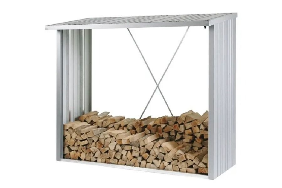 Biohort metalen multi opslagplaats Woodstock zilvergrijs 229x102x199 cm Biohort metalen multi opslagplaats Woodstock zilvergrijs 229x102x199 cm