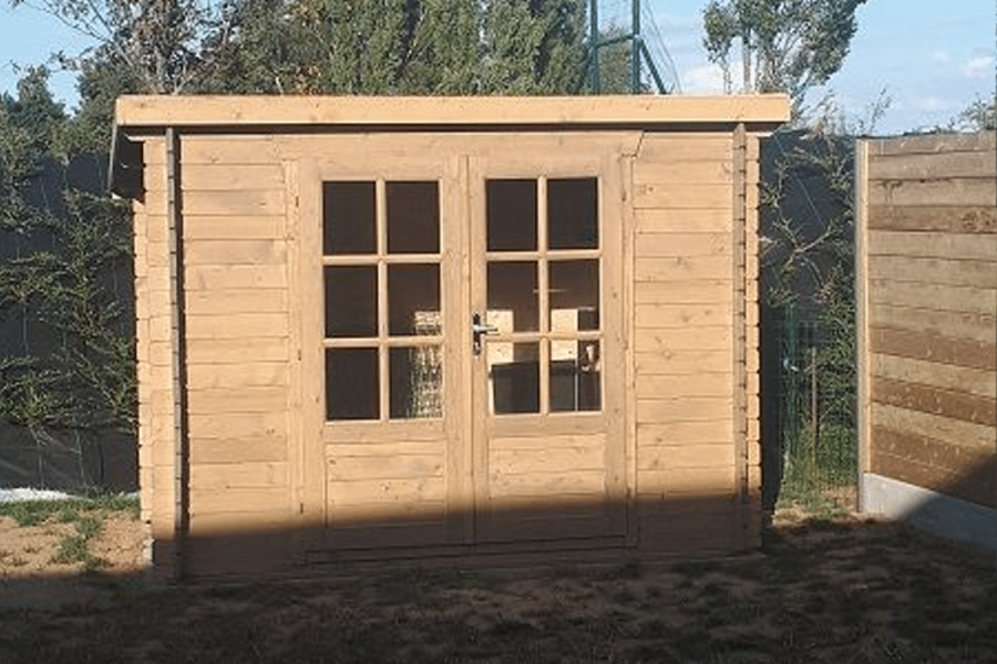 Blokhut Kris 28 mm 290x200 cm - Harelbeke Blokhut Kris 28 mm 290x200 cm - Harelbeke