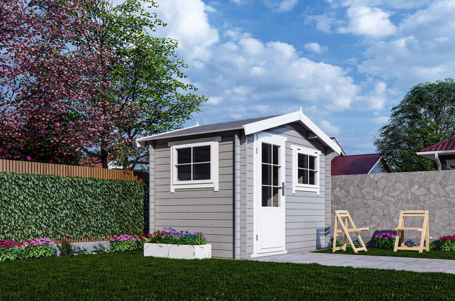 Blokhut 3020 300x200 cm - exterieur gecoat Blokhut 3020 300x200 cm - exterieur gecoat